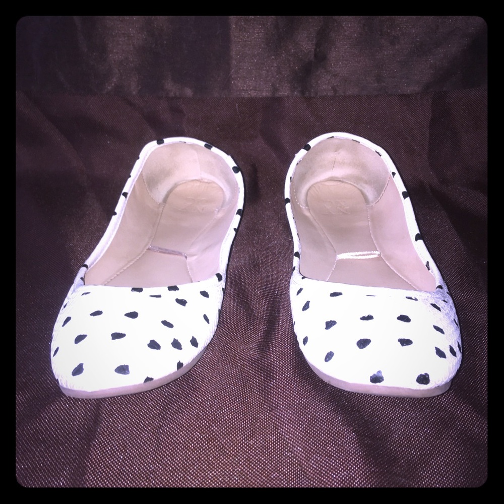 White Polka Dot Flats